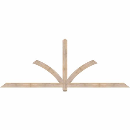 Ekena Millwork Redmond Smooth Timber Gable Bracket, Douglas Fir, 96"W x 36"H x 1 1/2"D x 3 1/2"F, 9/12 Pitch GBW096X36X0204RED00SDF